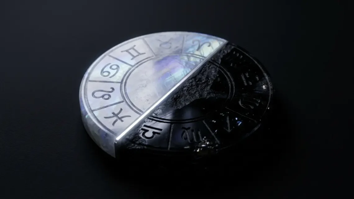 astrological wheel showing the shadow side of your zodiac sign in light and shadow
