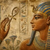 Ankh Meaning in Ancient Egypt: What Museum Objects Actually Show Ancient Egyptian relief showing an ankh symbol beside a hand