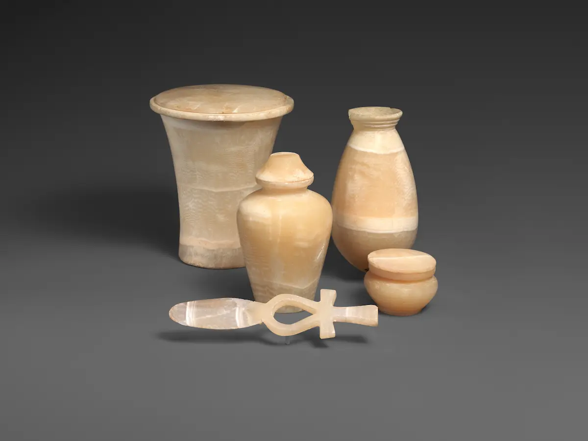 Middle Kingdom cosmetic spoon with an ankh-shaped handle