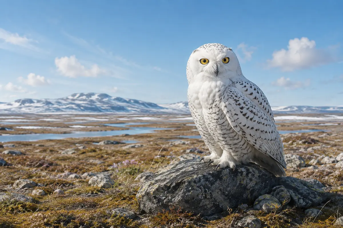 Great Gray Owl facial disc illustrated with subtle directional sound cues