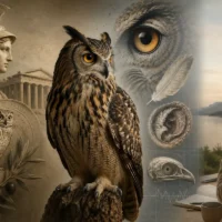 Owl Symbolism: From Ancient Wisdom to What Owls Mean Today Owl linking ancient Greek wisdom symbolism with real biological traits and modern interpretation